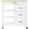 vidaXL Chariot de cuisine MONZA 84x40x88,5 cm bois massif de pin