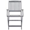 vidaXL Chaises pliables d'ext&eacute;rieur lot de 6 et coussins Bois d'acacia