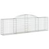 vidaXL Paniers &agrave; gabions arqu&eacute;s 6 pcs 300x30x80/100 cm fer galvanis&eacute;