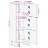 vidaXL Buffet haut 40x34x110 cm bois massif d'acacia