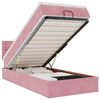 vidaXL Cadre de lit ottoman avec matelas rose 90x200 cm velours