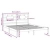 vidaXL Cadre de lit sans matelas gris 200x200 cm bois massif