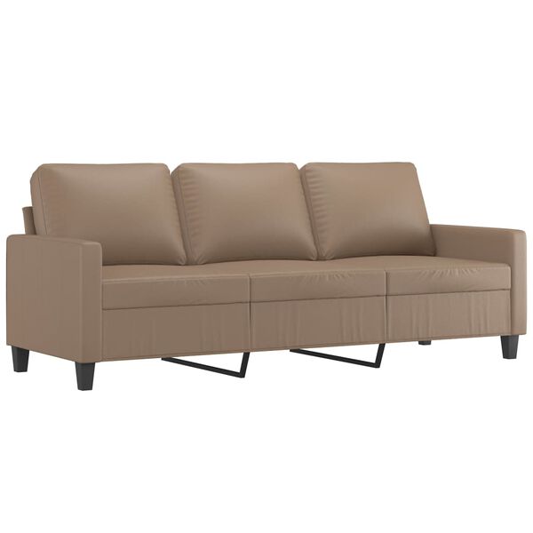 vidaXL Canap&eacute; &agrave; 3 places Cappuccino 180 cm Similicuir