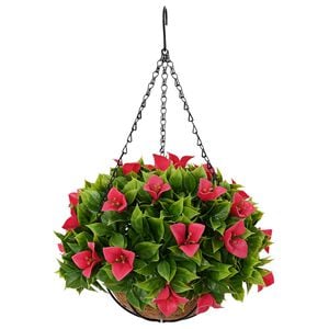 vidaXL Fleurs artificielles Ros&eacute; 33 x 33 x 44 cm PE et acier