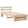 vidaXL Cadre de lit avec t&ecirc;te de lit Marron 75 x 190 cm Pin massif