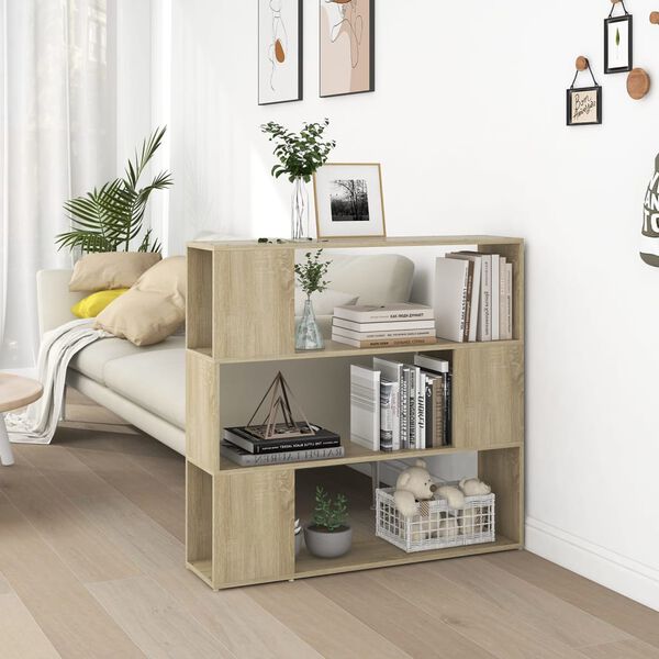 vidaXL Biblioth&egrave;que/S&eacute;parateur de pi&egrave;ce Ch&ecirc;ne sonoma 100x24x94 cm