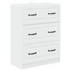 vidaXL Armoire &agrave; tiroirs 66 x 34,5 x 87 cm Bois d'ing&eacute;nierie Blanc