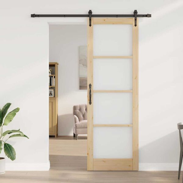 vidaXL Porte coulissante Naturel 78 x 232 cm