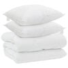 vidaXL Duvet d'hiver avec oreiller 3 pi&egrave;ces Blanc Microfibre