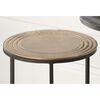 Rousseau Ensemble de tables d'appoint 2 pcs Ronda M&eacute;tal Noir et dor&eacute;