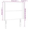 vidaXL T&ecirc;te de lit &agrave; LED Gris clair 83x16x118/128 cm Velours