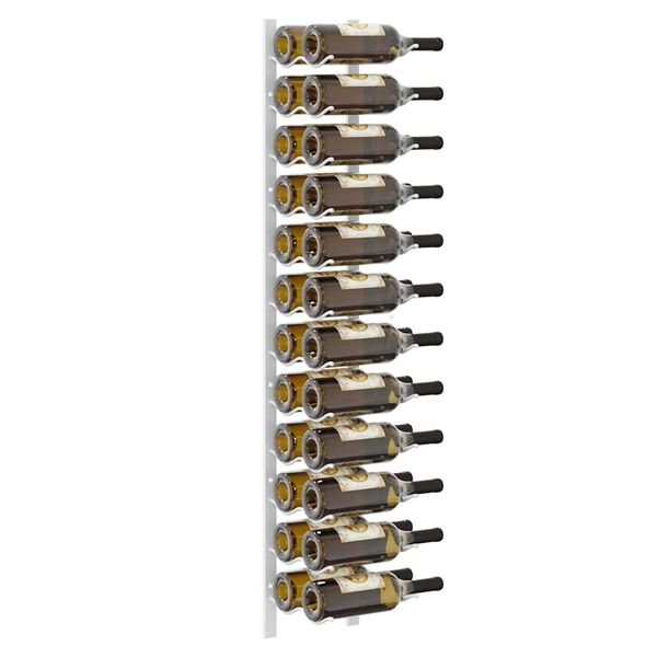 vidaXL Casier &agrave; vin mural pour 24 bouteilles 2 pcs Blanc Fer