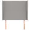 vidaXL T&ecirc;te de lit avec oreilles Gris clair 103x23x118/128 cm Tissu