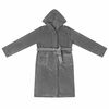 vidaXL Peignoir avec capuche Gris fonc&eacute; xl Flanelle