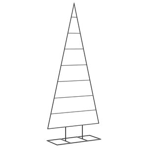 vidaXL Arbre de No&euml;l en m&eacute;tal pour d&eacute;coration noir 150 cm