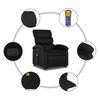 vidaXL Fauteuil inclinable de massage &eacute;lectrique noir similicuir