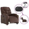 vidaXL Fauteuil de massage inclinable électrique marron similicuir