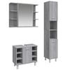 vidaXL Ensemble d'armoires de salle de bain 3 pcs sonoma gris