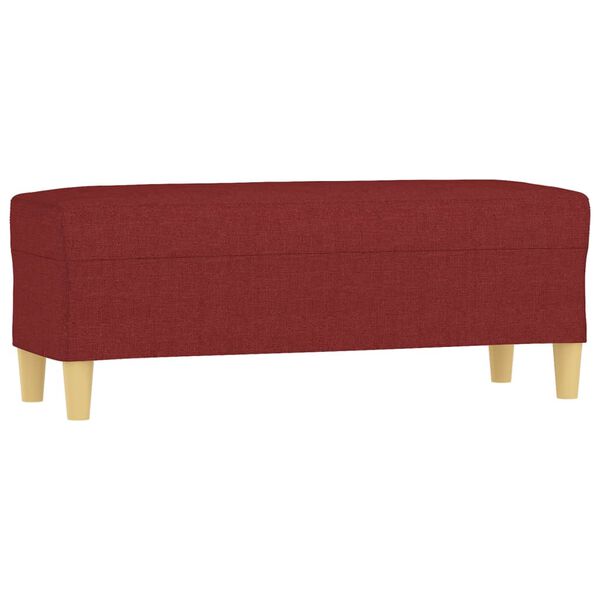 vidaXL Banc Rouge bordeaux 100x35x41 cm Tissu