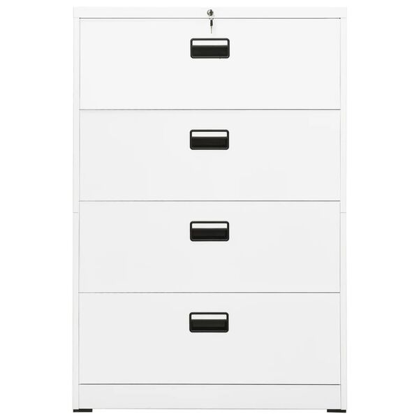 vidaXL Classeur Blanc 90x46x134 cm Acier