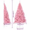 vidaXL Sapin de No&euml;l artificiel pr&eacute;-&eacute;clair&eacute; Rose 210 cm PVC