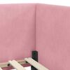 vidaXL Cadre de lit d'angle avec t&ecirc;te de lit Rose 100 cm x 200 cm