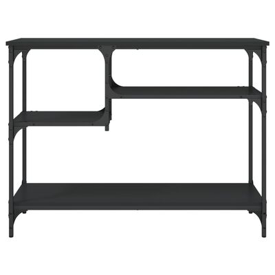 vidaXL Table console avec étagères noir 100x35x75 cm