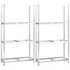 vidaXL Porte-pneus &agrave; 3 niveaux 2 pcs Argent&eacute; 110x40x200 cm Acier