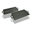 vidaXL plat de grill 2 pcs en fonte r&eacute;versible 50x23 cm