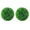 vidaXL Boules de buis artificielles avec lumi&egrave;res LED 2 pcs vert 47 cm