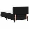 vidaXL Lit &agrave; ressorts avec matelas Noir 190 x 90 cm tissu