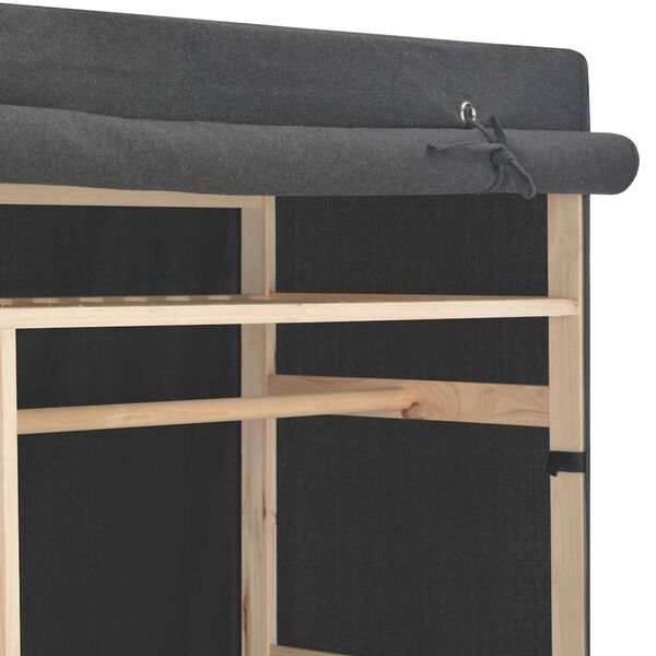 vidaXL Garde-robe Gris 110 x 40 x 170 cm Tissu