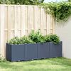 vidaXL Jardini&egrave;re bleu gris 160x40x53 cm PP