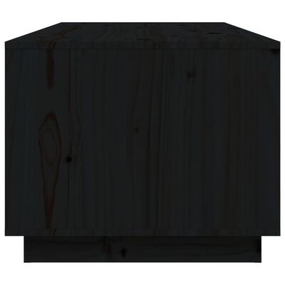 vidaXL Table basse Noir 100x50x41 cm Bois massif de pin