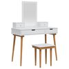 vidaXL Ensemble de Coiffeuse FAUSKE 5 pcs Blanc 100 x 50 x 143 cm