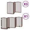 vidaXL Barri&egrave;re pour chien porte pliable 15 panneaux bois de peuplier