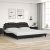 vidaXL Cadre de lit Viana avec LED sans matelas noir 200x200 cm