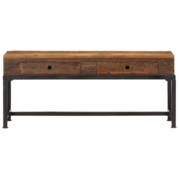 vidaXL Meuble TV 110x30x46 cm bois massif de r&eacute;cup&eacute;ration