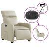 vidaXL Fauteuil inclinable &eacute;lectrique Cr&egrave;me Similicuir