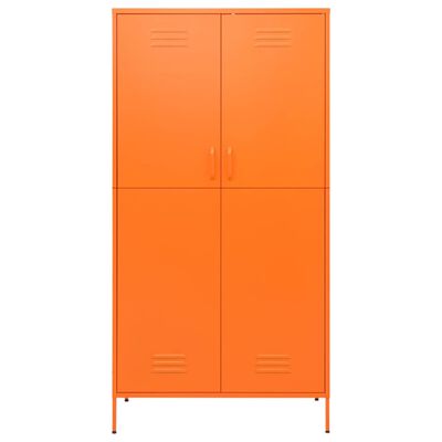 vidaXL Garde-robe Orange 90x50x180 cm Acier