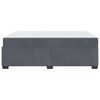 vidaXL Cadre de lit avec matelas Gris fonc&eacute; 140 x 200 cm tissu