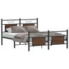 vidaXL Cadre de lit sans matelas ch&ecirc;ne marron 137x190 cm
