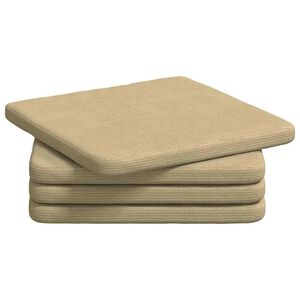 vidaXL Coussins de si&egrave;ge 4 pc Tissu en velours c&ocirc;tel&eacute; Vert gris