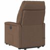 vidaXL Fauteuil inclinable de massage &eacute;lectrique Marron Tissu