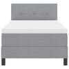 vidaXL Lit &agrave; ressorts avec matelas Gris clair 90 x 190 cm tissu