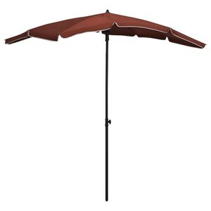 vidaXL Parasol de jardin avec m&acirc;t 200x130 cm terre cuite
