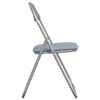 vidaXL Chaise pliante 8 pcs Gris 48 x 43,5 x 81 cm Simili cuir