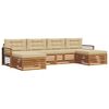 vidaXL Ensemble de canap&eacute;s d'ext&eacute;rieur 6 pc Naturel et Beige