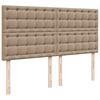 vidaXL Sommier &agrave; lattes de lit avec matelas Cappuccino 180x200 cm