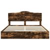 vidaXL Lit de Rangement Ch&ecirc;ne fum&eacute; 180 x 200 cm Bois d'ing&eacute;nierie